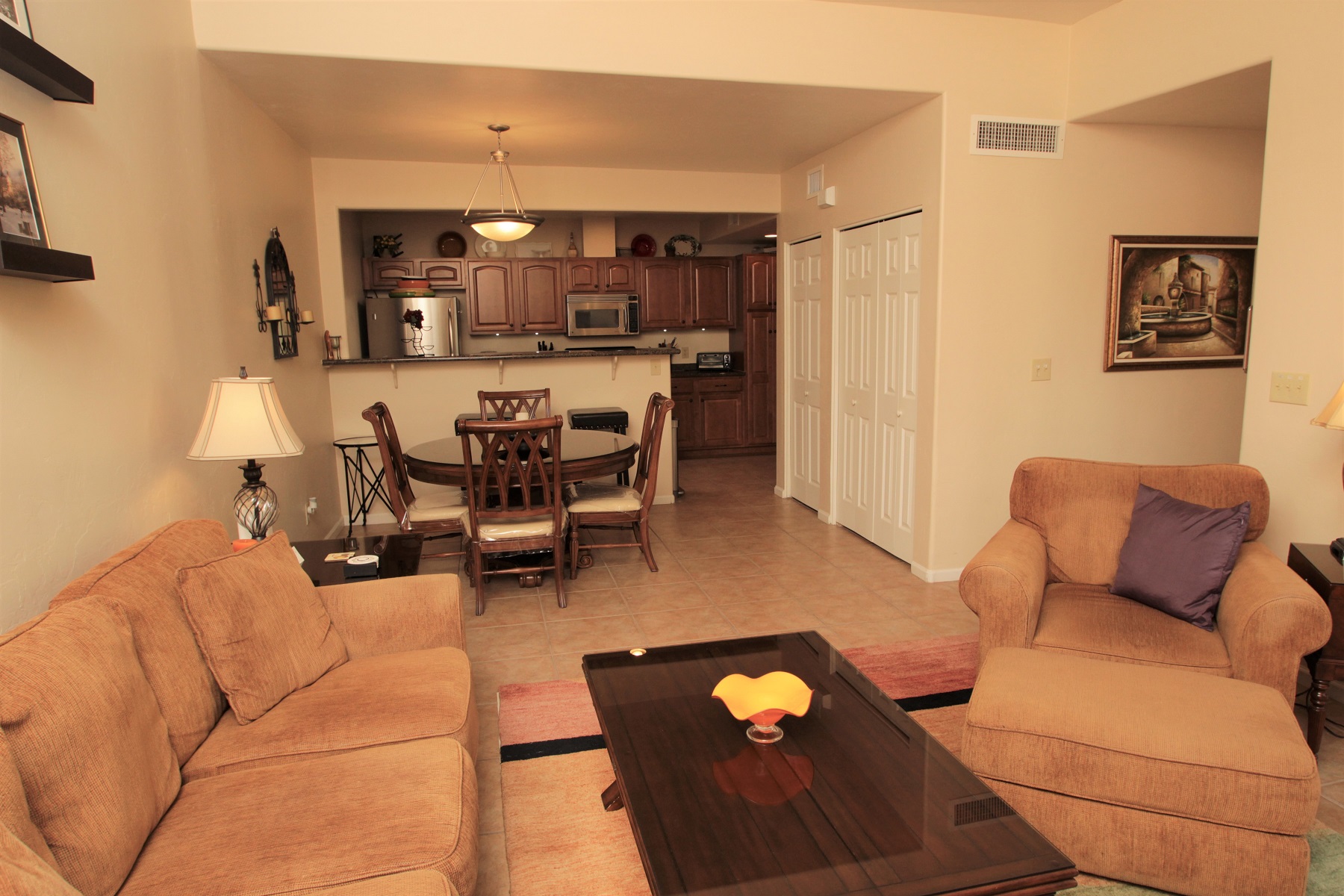 Floor Plan for Spacious Two Bedroom, Two Bath, Garden Level Condo With Enclosed Patio at The Reflections in the Catalinas 